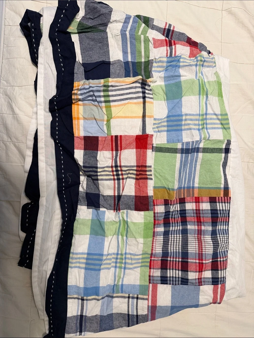 Pottery Barn Kids Navy Transportation Play Crib Set - Quilt, Bumper, Crib Skirt